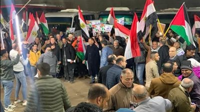 مسيرات الدقهلية تتوجه إلى رفح لرفض تهجير الفلسطينيين (صور)