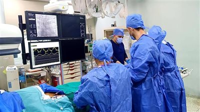 بدء تشغيل وحدة القسطرة المخية لمرضى السكتة الدماغية بمستشفى بنها 