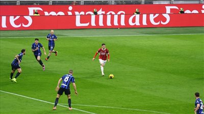 الدوري الإيطالي، ميلان يتقدم على الإنتر 0/1 في الشوط الأول