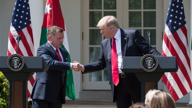ترامب والملك عبدالله،