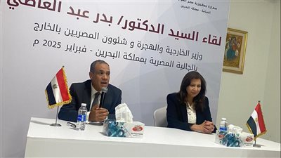 وزير الخارجية يلتقي ممثلي الجالية المصرية في المنامة