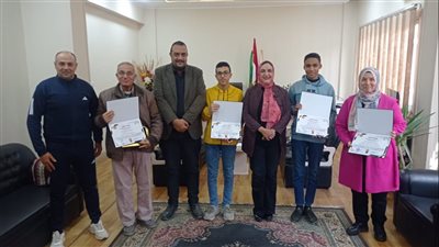 وكيل شباب الدقهلية تكرم النشء الفائزين فى مسابقة عقول مستنيرة