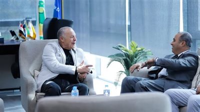 أبو ريدة يستقبل رئيس الاتحاد الليبي لكرة القدم