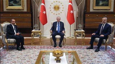  وزير الخارجية يجتمع مع الرئيس التركي