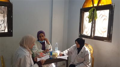 قافلة جامعة بنها توقع الكشف الطبي على 330 حالة بقرية نامول 