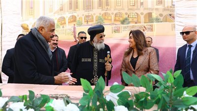 وزيرة التنمية المحلية تشارك في تدشين البابا تواضروس الثاني لكنيسة السيدة العذراء بمدينتي