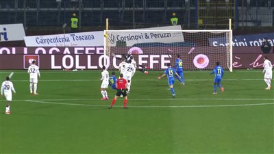 الدوري الإيطالي، ميلان يفوز على إمبولي 0/2 في مباراة الكروت الحمراء 