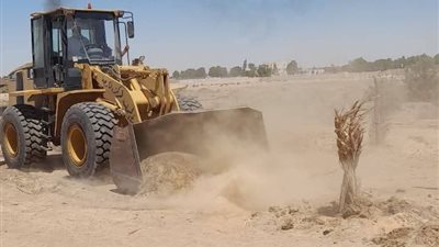 إزالة 6 حالات تعدٍ وسحب قطعتين أرض بمساحة 267,5 فدان بالوادي الجديد 