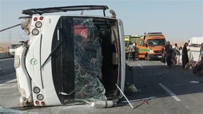 ملوي التخصصي يستقبل 5 مصابين في حادث أتوبيس المنيا