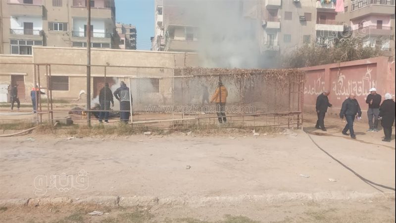 حريق بإستاد التربية