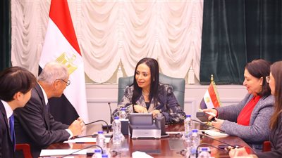 وزيرة التضامن تلتقي السفير الياباني بالقاهرة