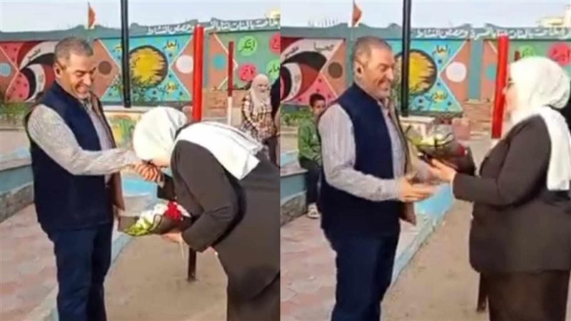 تقبيل وكيلة مدرسة
