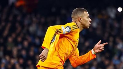 مبابي يسجل الهدف الأول لريال مدريد في شباك مانشستر سيتي 