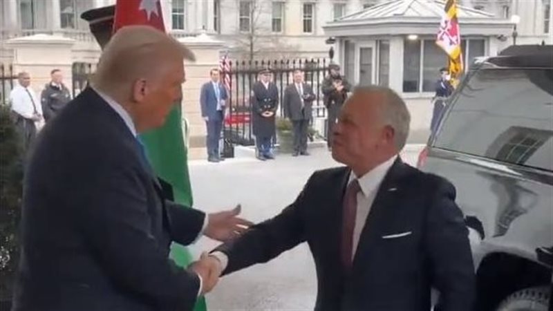 ملك الأردن وترامب،