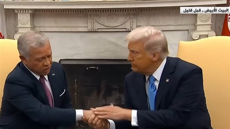 ترامب وملك الأردن،