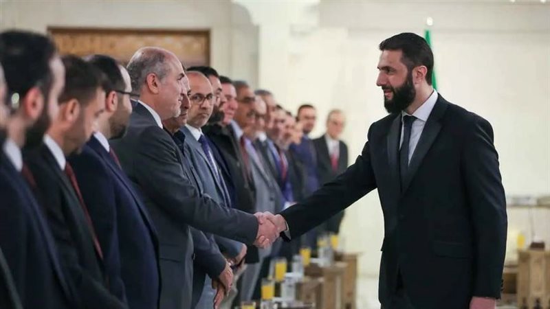 الشرع خلال استقباله