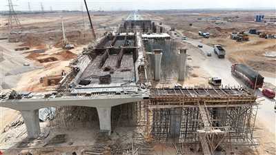 تقدم أعمال مشروع إنشاء وتنفيذ خط سكة حديد 