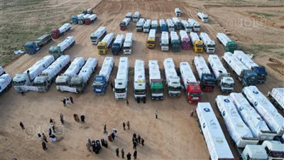 محافظ مطروح يشهد انطلاق 900 طن مساعدات وإغاثة لغزة (صور)