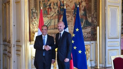 وزير الخارجية يبحث مع نظيره الفرنسي الموقف المصري من قضية الأمن المائي