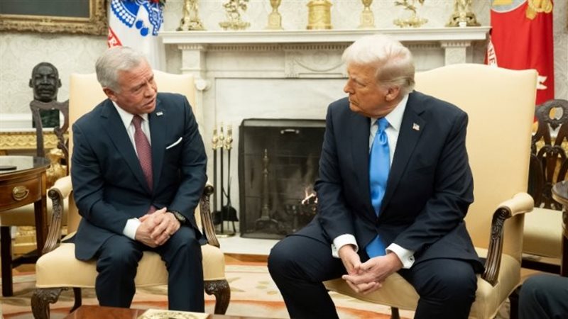 ترامب وملك الأردن،