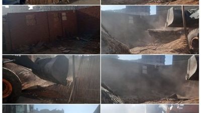 إزالة 8 حالات تعد بالبناء المخالف في الشرقية 