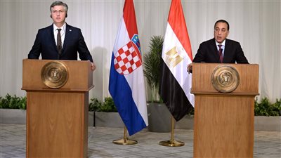 مدبولي: توافق بين مصر وكرواتيا بشأن الحل الدائم والعادل للقضية الفلسطينية