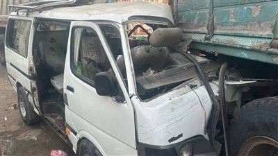 مصرع شخص وإصابة 9 أشخاص في حادثي تصادم بطريقي الكريمات والأوسطي 