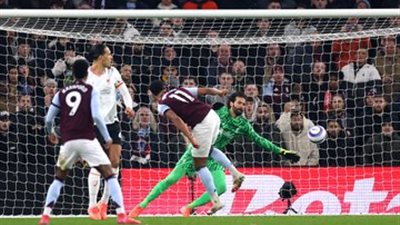 الدوري الإنجليزي، ليفربول يفقد نقطتين في صراع البريميرليج أمام أستون فيلا