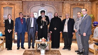 البابا تواضروس يتعرف على أنشطة مجلس كنائس الشرق الأوسط