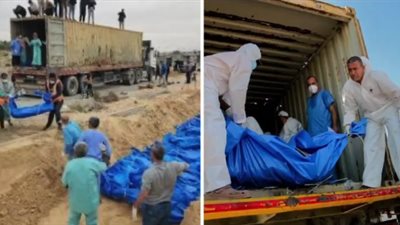 دفن جثامين 30 شهيدًا فلسطينيًا مجهولي الهوية في مقبرة دير البلح