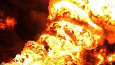 انهيار مبنى بسبب حريق ضخم في الأرجنتين (فيديو)