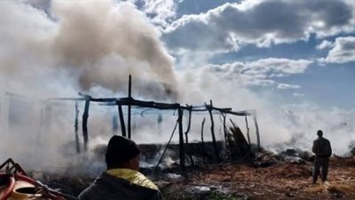 تفحم 16 رأس ماشية فى حريق منزل بدمياط