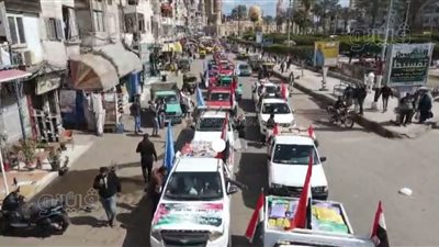 أهالي دسوق يطلقون قافلة مساعدات بـ 100 طن أغذية لدعم غزة