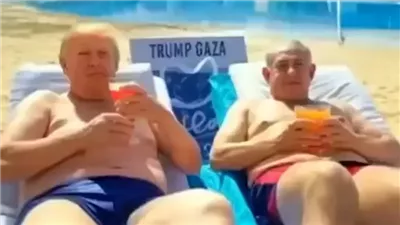 ترامب ونتنياهو على شواطئ غزة، الرئيس الأمريكي يعاود استفزازاته ويثير الغضب (فيديو) 
