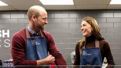 ويليام وكيت في أول زيارة إلى ويلز بعد تشخيصها بالسرطان 