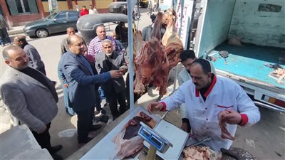إطلاق قافلة سيارات لبيع اللحوم بـ 260 جنيها في الدقهلية (صور)