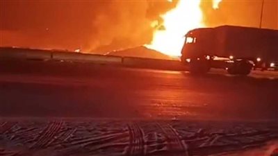 وزارة البترول تغلق المحبس الرئيسي لموقع حريق خط غاز الصف