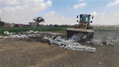 إزالة فورية لحالة تعدٍ علي أرض زراعية في قنا