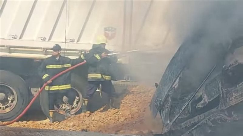 حريق سيارة نقل،فيتو