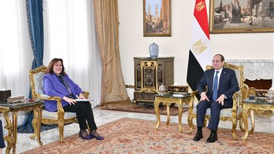 السيسي يستقبل مفوضة الاتحاد الأوروبي لشؤون المتوسط.. يبحثان تطورات الأوضاع في غزة وليبيا والسودان وسوريا.. والارتقاء بالعلاقات إلى مستوى الشراكة الاستراتيجية والشاملة