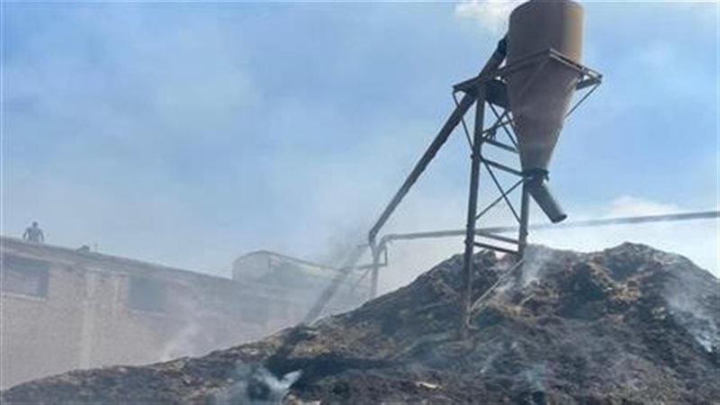 حريق يلتهم محصول