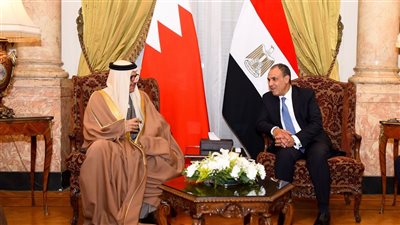 وزير الخارجية يستعرض مع نظيره البحريني مستجدات الأوضاع فى قطاع غزة (صور) 