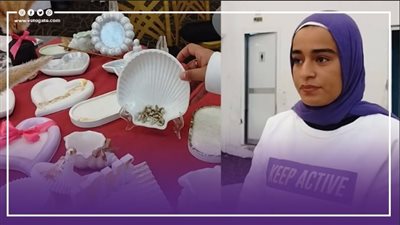 فتاة قنائية تبدع في فن الكونكريت لتزين البيوت في قنا (فيديو)