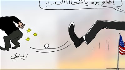 مشادة ترامب وزيلينسكى في كاريكاتير فيتو