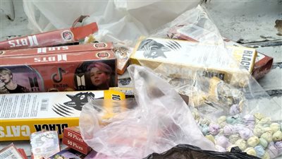 ضبط 14 ألف صاروخ وألعاب نارية في حملة بالغربية (صور)