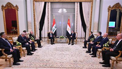 السيسي يؤكد دعم مصر الثابت للعراق والاستعداد للمشاركة في جهود التنمية بالبلد الشقيق