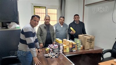 شماريخ وقنابل صوتية، ضبط كميات كبيرة من الألعاب النارية في بني سويف