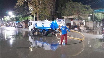 مياه الفيوم تنشر معداتها استعدادا لتقلبات الطقس (صور)