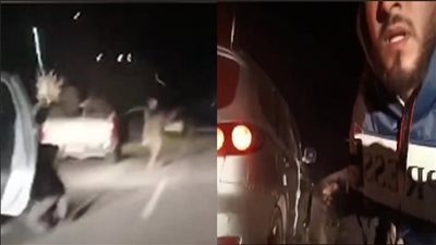 لحظة تعرض رتل للجيش السوري لكمين على طريق اللاذقية (فيديو)