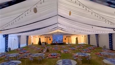 نادي سموحة يوقف العمل بخيمة رمضان 48 ساعة بعد سقوطها 